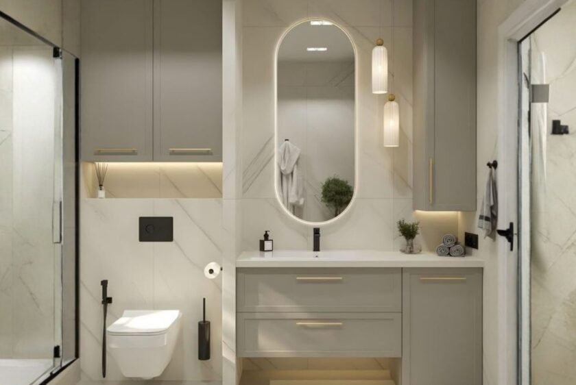 Bathroom vanity in Mumbai made with moisture-resistant plywood